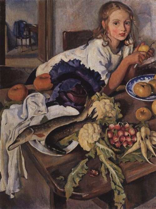 Zinaida Serebriakova, Katya and Still Life, 1923